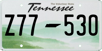 TN license plate Z7753O