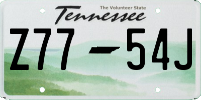 TN license plate Z7754J