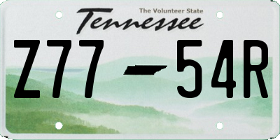 TN license plate Z7754R