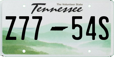 TN license plate Z7754S