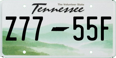 TN license plate Z7755F