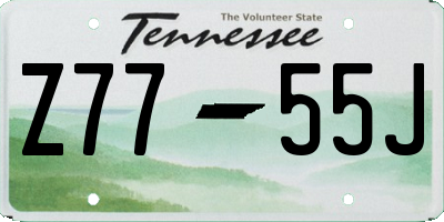 TN license plate Z7755J