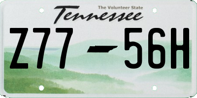 TN license plate Z7756H