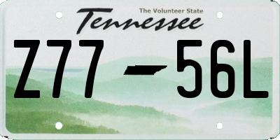 TN license plate Z7756L