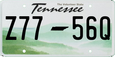 TN license plate Z7756Q