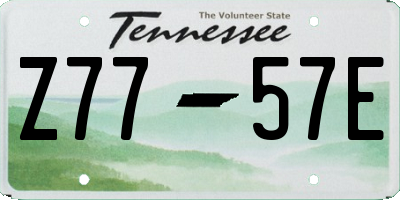 TN license plate Z7757E