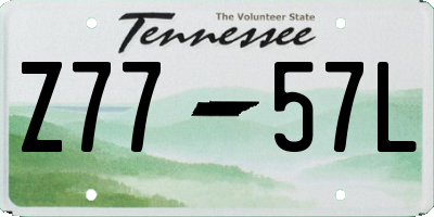 TN license plate Z7757L