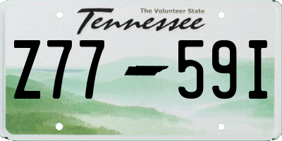 TN license plate Z7759I