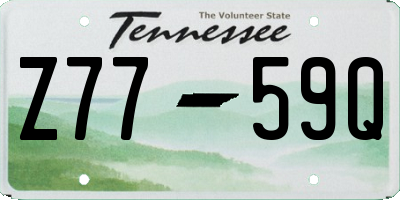 TN license plate Z7759Q