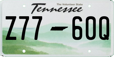 TN license plate Z7760Q
