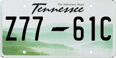 TN license plate Z7761C