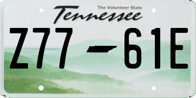 TN license plate Z7761E