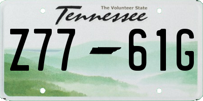 TN license plate Z7761G