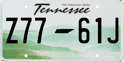 TN license plate Z7761J