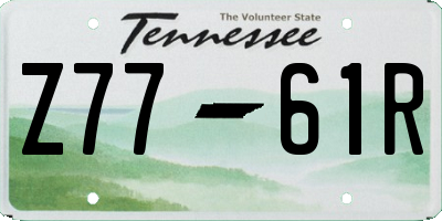 TN license plate Z7761R