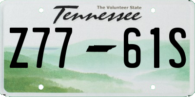 TN license plate Z7761S