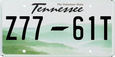 TN license plate Z7761T