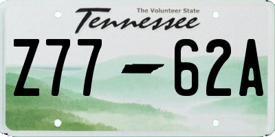 TN license plate Z7762A