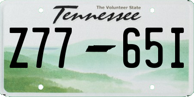 TN license plate Z7765I