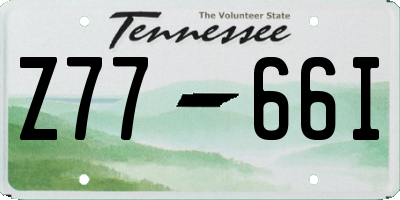 TN license plate Z7766I
