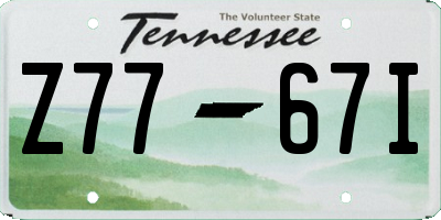 TN license plate Z7767I