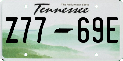 TN license plate Z7769E