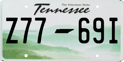 TN license plate Z7769I
