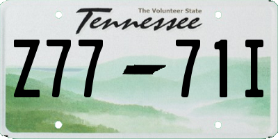 TN license plate Z7771I