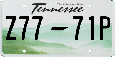 TN license plate Z7771P