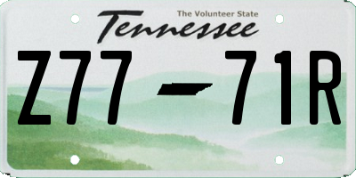 TN license plate Z7771R