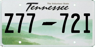 TN license plate Z7772I
