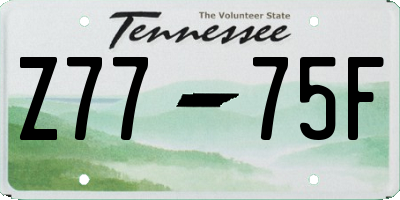 TN license plate Z7775F