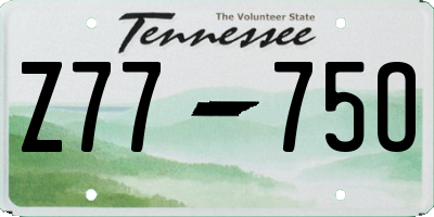 TN license plate Z7775O
