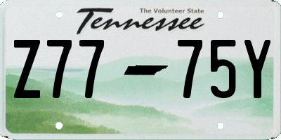 TN license plate Z7775Y
