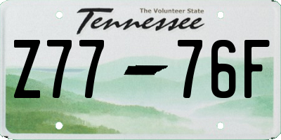 TN license plate Z7776F