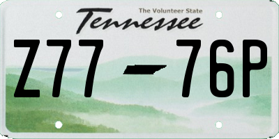TN license plate Z7776P