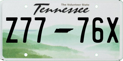 TN license plate Z7776X
