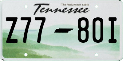 TN license plate Z7780I