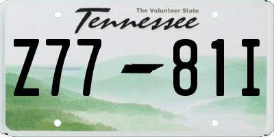 TN license plate Z7781I