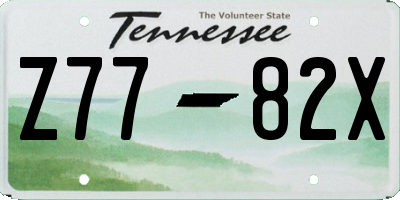 TN license plate Z7782X