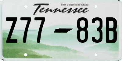 TN license plate Z7783B