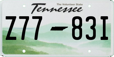 TN license plate Z7783I