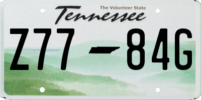 TN license plate Z7784G