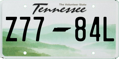 TN license plate Z7784L
