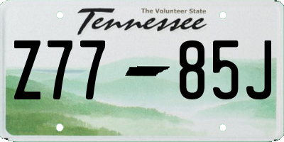 TN license plate Z7785J