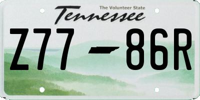 TN license plate Z7786R