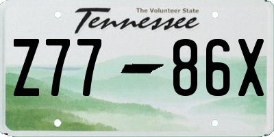 TN license plate Z7786X