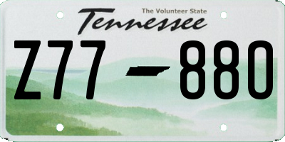 TN license plate Z7788O