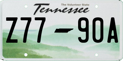 TN license plate Z7790A