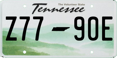 TN license plate Z7790E